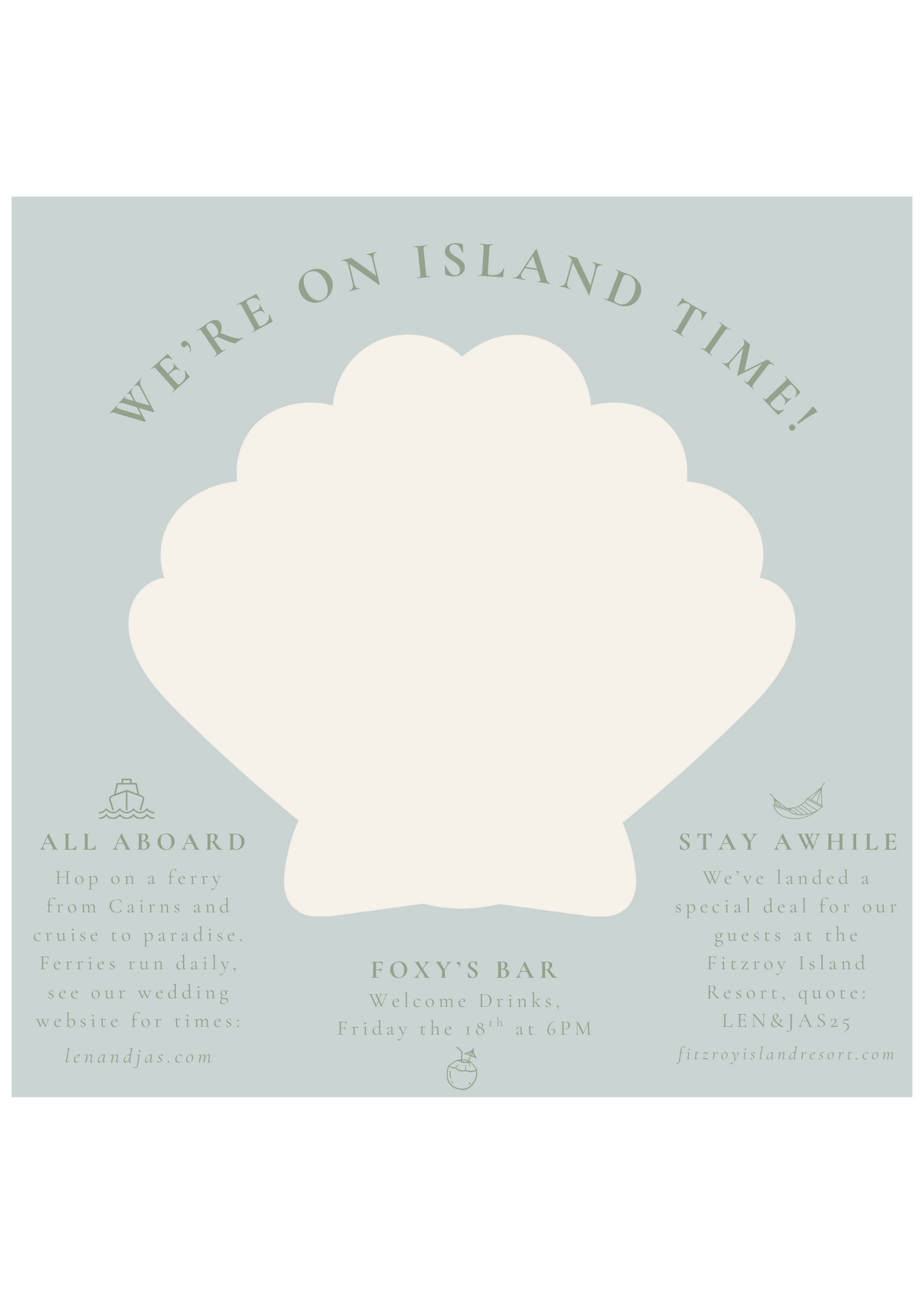 Island Time: Invitation and Envelope (Test C)