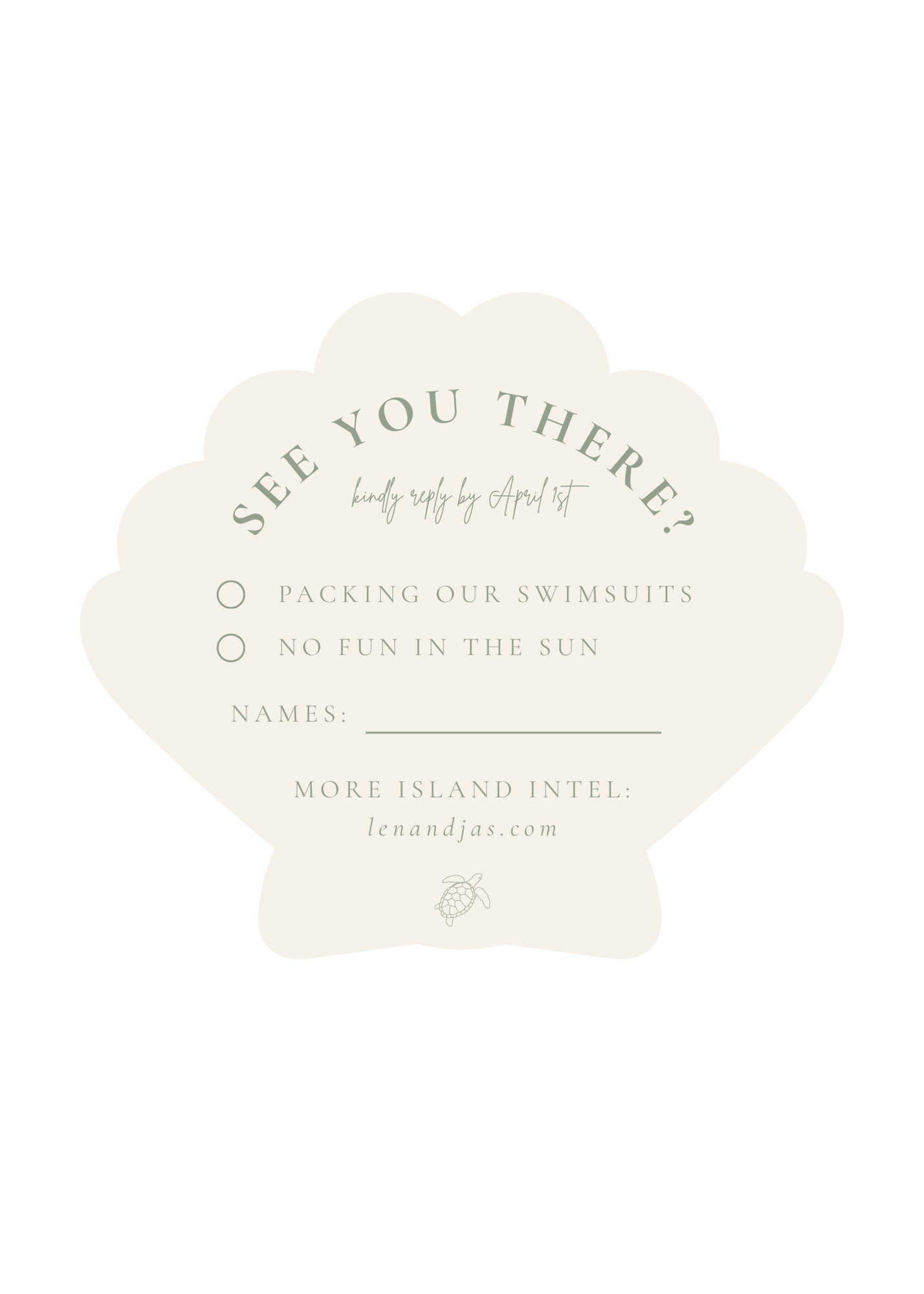 Island Time: Invitation and Envelope (Test C)