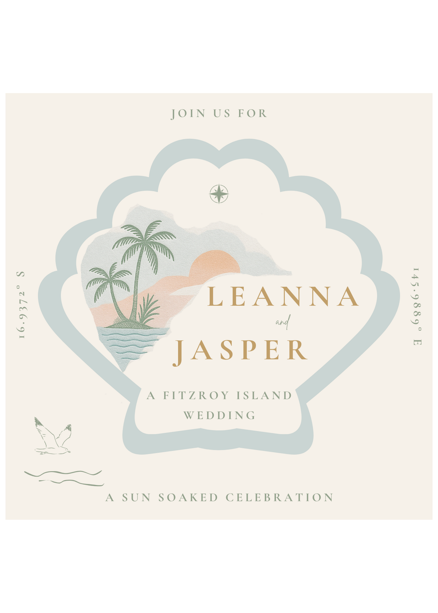 Island Time: Invitation and Envelope