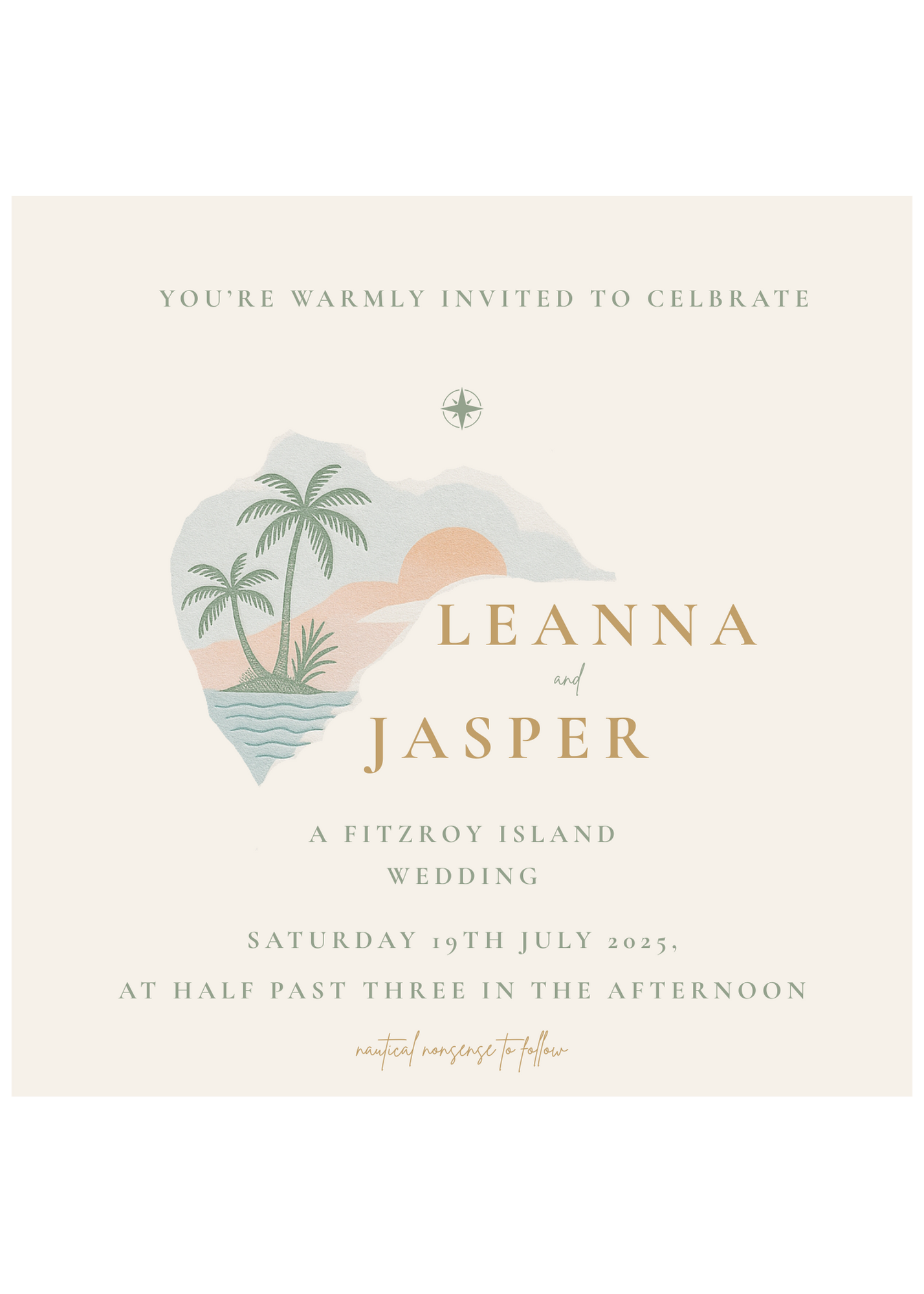 Island Time: Invitation and Envelope (Test C)