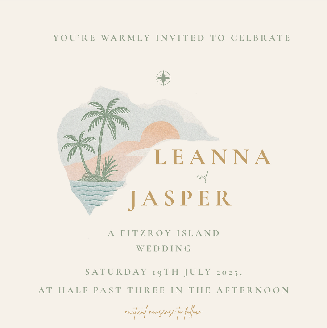 Island Time: Invitation and Envelope