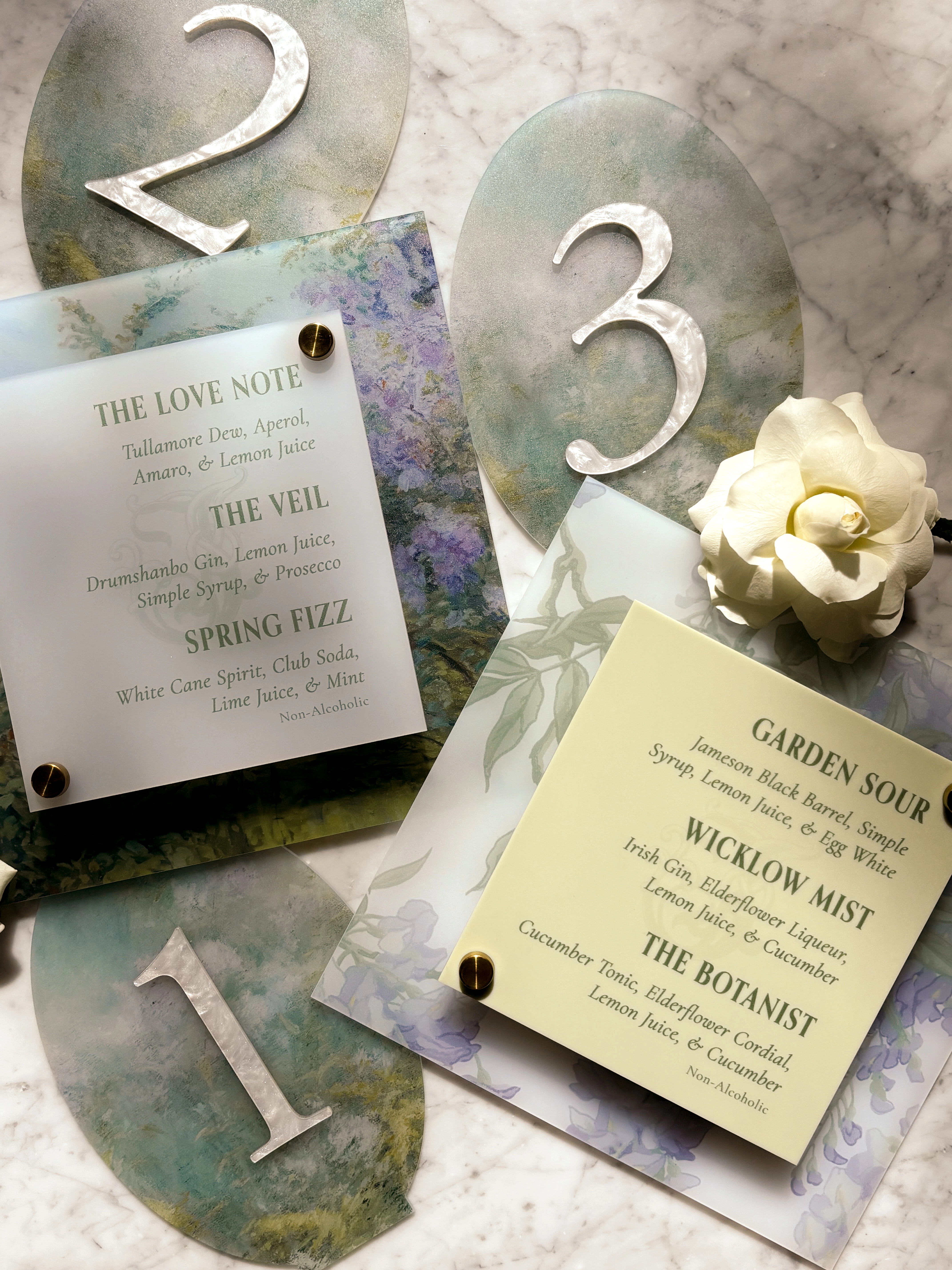 Day of wedding bar signs