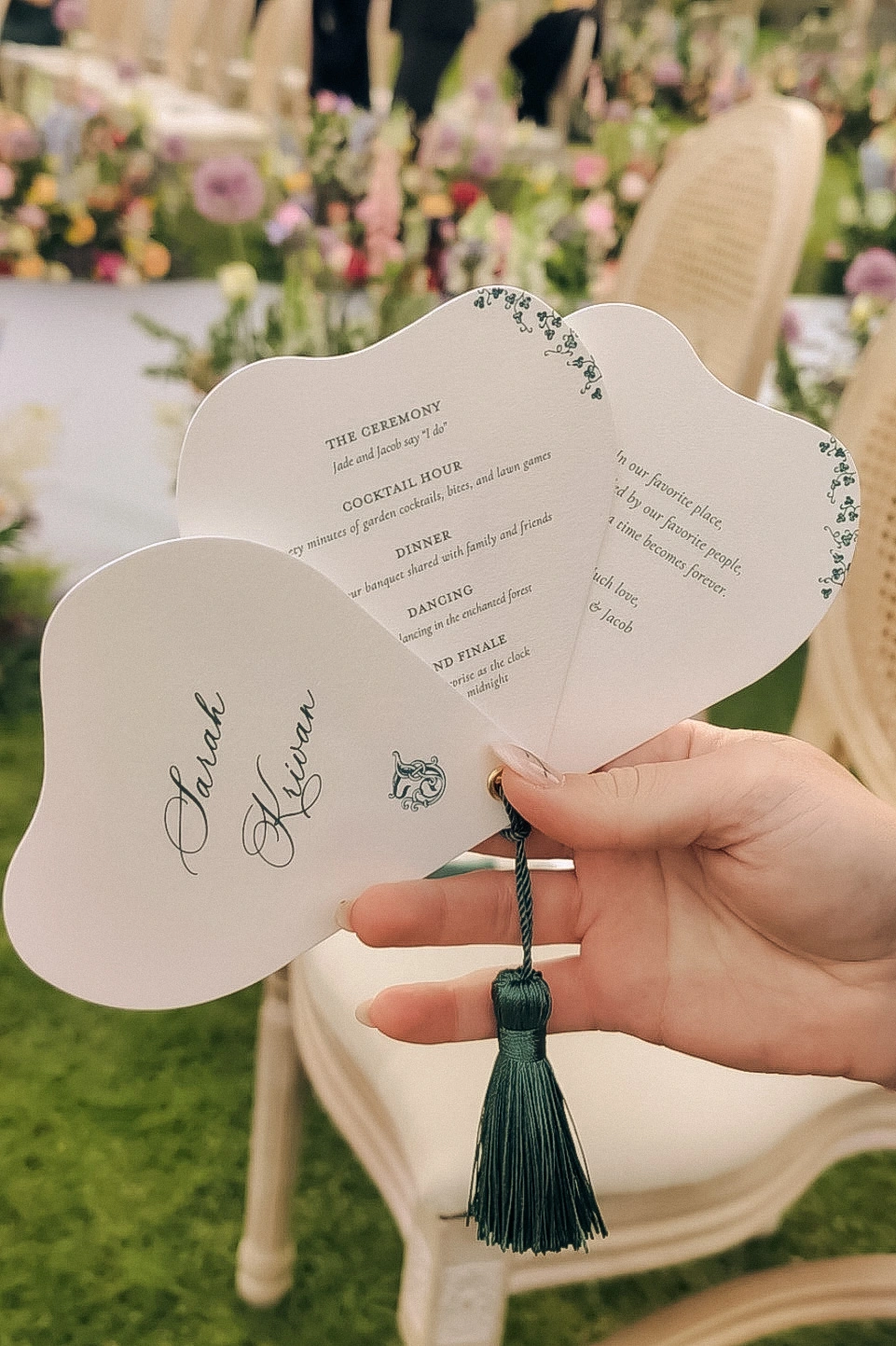 Fan Opened Wedding Ceremony