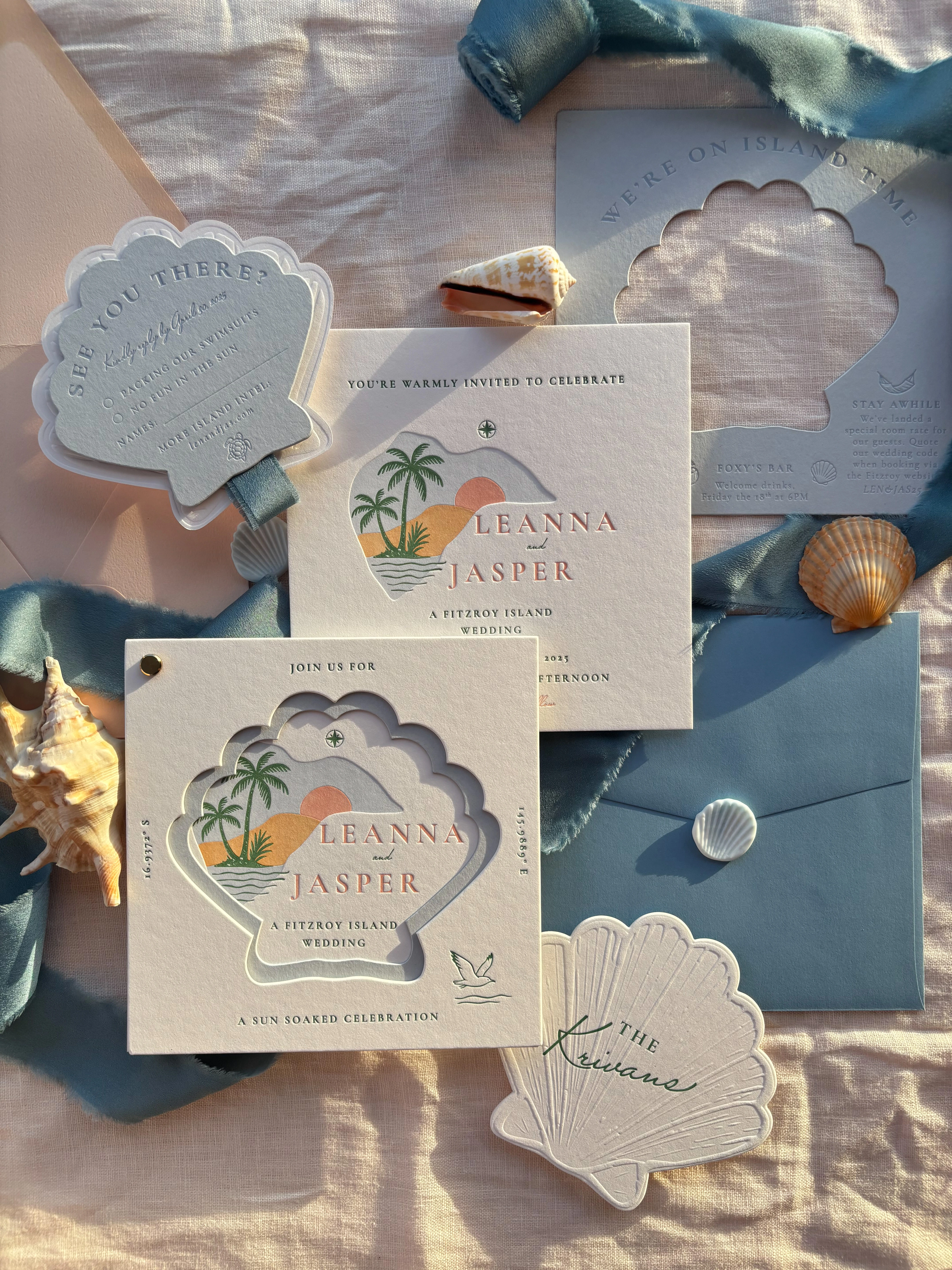 Semi-custom wedding stationery sample